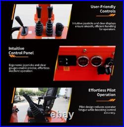 1 Ton Mini Excavator 13.5HP B&S Gas Engine with Hydraulic Thumb + 6 attchments