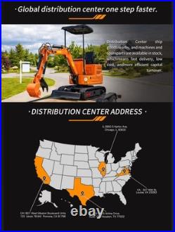 1 Ton Mini Excavator 13.5HP B&S Gas Engine with Hydraulic Thumb + 6 attchments