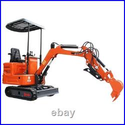1 Ton Mini Excavator 13.5HP B&S Gas Engine with Hydraulic Thumb + 6 attchments