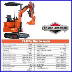 1 Ton Mini Excavator + 13.5HP Mini Skid Steer Loader Bundle, Free Ship & Unload