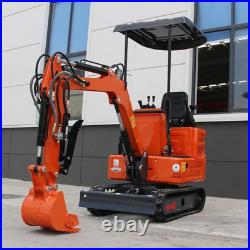 1 Ton Mini Excavator + 13.5HP Mini Skid Steer Loader Bundle, Free Ship & Unload