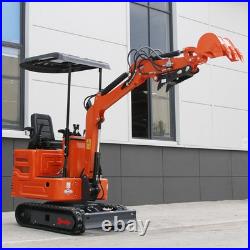 1 Ton Mini Excavator + 13.5HP Mini Skid Steer Loader Bundle, Free Ship & Unload