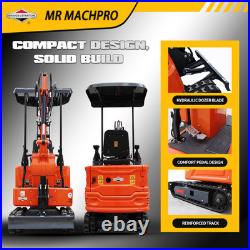 1 Ton Mini Excavator + 13.5HP Mini Skid Steer Loader Bundle, Free Ship & Unload