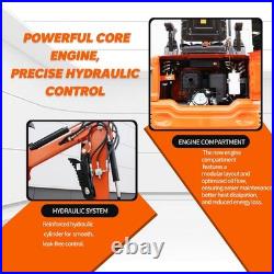 1 Ton Mini Excavator + 13.5HP Mini Skid Steer Loader Bundle, Free Ship & Unload