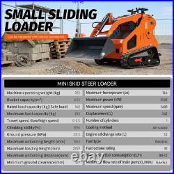 1 Ton Mini Excavator + 13.5HP Mini Skid Steer Loader Bundle, Free Ship & Unload