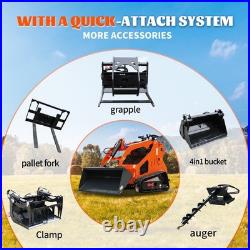 1 Ton Mini Excavator + 13.5HP Mini Skid Steer Loader Bundle, Free Ship & Unload