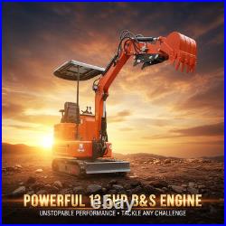 1 Ton Mini Excavator-13.5Hp Gas, Tracked Digger, New Pilot Control, EPA FREE SHIP 1 Ton Mini Excavator-13.5Hp Gas, Tracked Digger, New Pilot Control, EPA FREE SHIP