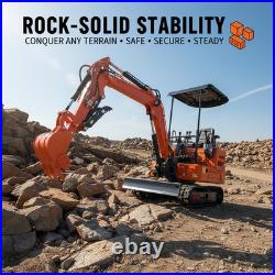 1 Ton Mini Excavator-13.5Hp Gas, Tracked Digger, New Pilot Control, EPA FREE SHIP 1 Ton Mini Excavator-13.5Hp Gas, Tracked Digger, New Pilot Control, EPA FREE SHIP