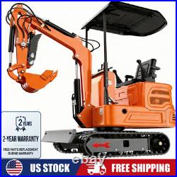 1 Ton Mini Excavator Pilot Control 13.5HP B&S Gas Engine Track Crawler Digger
