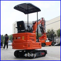 1 Ton Mini Excavator Pilot Control 13.5HP B&S Gas Engine Track Crawler Digger