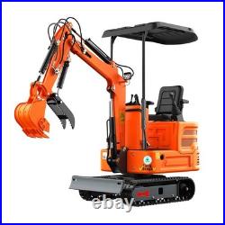 1 Ton Mini Excavator Pilot Control 13.5HP B&S Gas Engine Track Crawler Digger