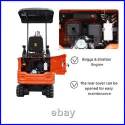 1 Ton Mini Excavator Pilot Control B&S Gas Tracked Crawler Free Ship USA Stock