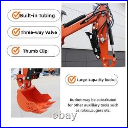 1 Ton Mini Excavator Pilot Control B&S Gas Tracked Crawler Free Ship USA Stock