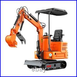 1 Ton Mini Excavator Pilot Control B&S Gas Tracked Crawler Free Ship USA Stock