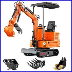 1 Ton Mini Excavator Pilot Tracked 13.5 HP B&S Gas Engine Compact High Digging