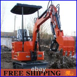1 Ton Mini Excavator Track Digger 13.5HP Bucket/Hydraulic Thumb B&S Gas Engine