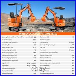 1 Ton Pilot Control B&S Gasoline Mini Excavator US In Stock Free Shipping