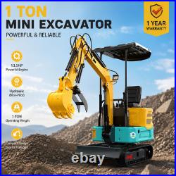 1 Ton Track Mini Excavator Rato Engine EPA Hydraulic thumb clamp USA Stock