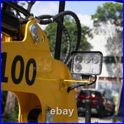 1 Ton Track Mini Excavator Rato Engine EPA Hydraulic thumb clamp USA Stock