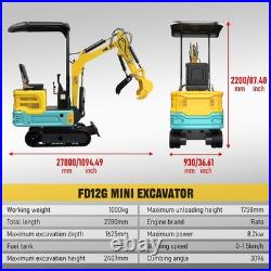 1 Ton Track Mini Excavator Rato Engine EPA Hydraulic thumb clamp USA Stock 2026