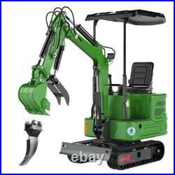 1-Ton Tracked Mini Excavator 13.5HP B&S Hyd+Ripper EPA FS, In USA Stock