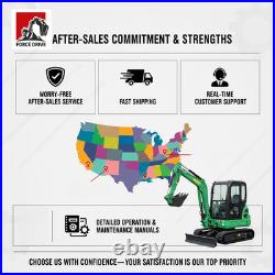 1-Ton Tracked Mini Excavator 13.5HP B&S Hyd+Ripper EPA FS, In USA Stock