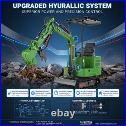 1-Ton Tracked Mini Excavator 13.5HP B&S Hyd+Ripper EPA FS, In USA Stock