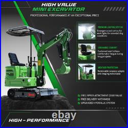 1-Ton Tracked Mini Excavator 13.5HP B&S Hyd+Ripper EPA FS, In USA Stock
