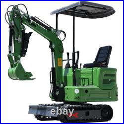 1-Ton Tracked Mini Excavator 13.5HP B&S Hyd+Ripper EPA FS, In USA Stock