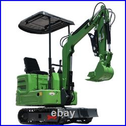 1-Ton Tracked Mini Excavator 13.5HP B&S Hyd+Ripper EPA FS, In USA Stock
