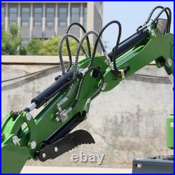 1-Ton Tracked Mini Excavator 13.5HP B&S Hyd+Ripper EPA FS, In USA Stock