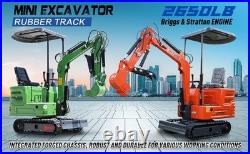 1-Ton Tracked Mini Excavator 13.5HP B&S Hyd+Ripper EPA FS, In USA Stock