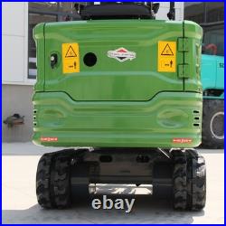 1-Ton Tracked Mini Excavator 13.5HP B&S Hyd+Ripper EPA FS, In USA Stock