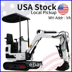 1 Ton White B&S Engine Mini Excavator, Hydraulic System, USA STOCK, VA