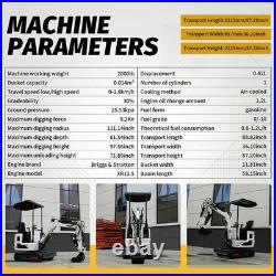 1 Ton White B&S Engine Mini Excavator, Hydraulic System, USA STOCK, VA