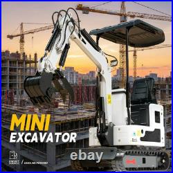1 Ton White B&S Engine Mini Excavator, Hydraulic System, USA STOCK, VA