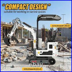 1 Ton White B&S Engine Mini Excavator, Hydraulic System, USA STOCK, VA