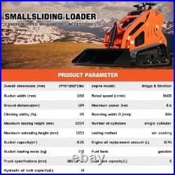 1 Ton mini excavator + mini Skirt Steer Loader B&S Engine Free shipping EPA
