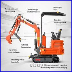 1 Ton mini excavator + mini Skirt Steer Loader B&S Engine Free shipping EPA