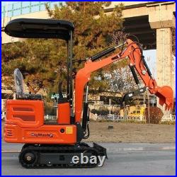 1-ton Mini Excavator 13.5 hp B&S Gasoline Engine with 5 Attachments USA STOCK
