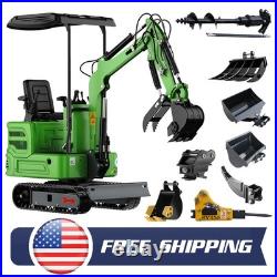 1 ton mini excavator with hydraulic grab, 13.5 horsepower, mini digger free ship
