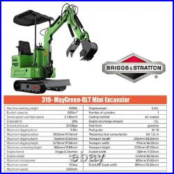 1 ton mini excavator with hydraulic grab, 13.5 horsepower, mini digger free ship