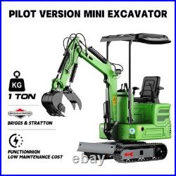1-year warranty 1 Ton Mini Excavator B&S gasoline Engine 13.5HP US Warehouse
