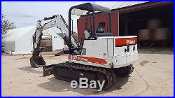 2000 Bobcat 337 Mini Excavator Tracked Hoe Hydraulic Thumb Blade Kubota Diesel