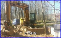 2000 CATERPILLER 313BSR excavator with offset Boom and blade