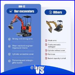 2000 lbs mini excavator with hydraulic thumb quick change, Briggs & Stratton USA