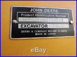2001 John Deere 270LC Excavator Coupler Thumb A/C