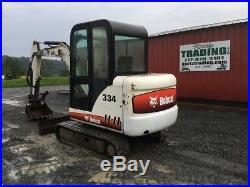 2002 Bobcat 334 Mini Excavator with Cab & Hydraulic Thumb