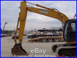 2002 John Deere 120C Hydraulic Excavator 9' 8 Stick Cab A/C Diesel Tractor