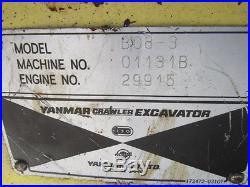 2002 Yanmar B08-3 Mini Excavator